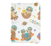 Cosmic Sloth Adventure Pattern Travel Wallet Leather Passport Holder Anti Theft Money&Card Case for Family Business Trip