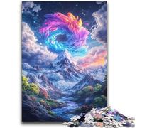 Cosmic Snow Mountain Jigsaw Puzzles for Teenagers 2000 Piece Puzzle,Fun Games Every Piece Is Unique - Challenging Family Fun Game (70X100cm)