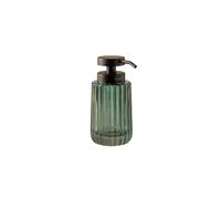 COSMIC Lido Soap Dispenser for Bathroom with Elegant and Circular Design. Countertop Dispenser for Bathroom and Kitchen made of Glass. Refillable Accessory of 300 ml in Bluish Green Color.