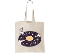 Cosmic Sound Canvas Tote Bag - Reusable Cotton Shopping Bag, Natural