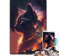 Cosmic Space Cat Adult Wooden Jigsaw Puzzle 1000 Pieces | Jigsaw Puzzle - visual matching for a more organised build on quiet evenings.