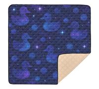 Cosmic Space Duck Pattern Soft Foam Baby Playmat for Floor Waterproof Playroom Activity Mat for Babies Infants Toddlers, 50'' x 50''