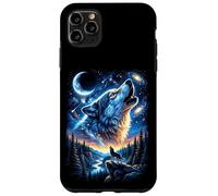 Cosmic Space Howling Wolf Galaxy Forest Case for iPhone 11 Pro Max
