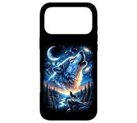 Cosmic Space Howling Wolf Galaxy Forest Case for iPhone 17 Pro Max