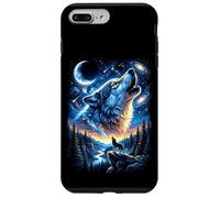 Cosmic Space Howling Wolf Galaxy Forest Case for iPhone 7 Plus/8 Plus