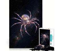 Cosmic Spider in Web Against Starry Sky Jigsaw 1000 Pieces for Teenagers Strong Memory, Snug Cut, Joyful Challenge, Home Display (38x52cm)