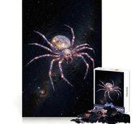 Cosmic Spider in Web Against Starry Sky Jigsaw Puzzle for Teenagers 1000 Pieces Calm Game, Fine Cut, Joyful Challenge, Room Art (50x75cm)