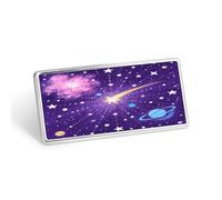 Cosmic Stardust Stainless Steel Name Plate with Pin,Durable Personalized Name Tags,Name Badge for Business Work Lable Sign 1.4 * 2.8 in