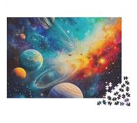 Cosmic Starry Sky 1000 Piece Jigsaw Puzzle For Adults Educational Games Stress Relief Puzzle Exercise The Memory of The Brain For Adults Gifts 500pcs (52x38cm)