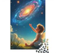 Cosmic Starry Sky 1000 Pieces Jigsaw Puzzles For Adults Challenging Game Stress Relieving Entertainment Cultivate The Spirit of Teamwork For Adults Gifts 300pcs (40x28cm)