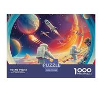 Cosmic Starry Sky 1000 Pieces Thickened Wooden Jigsaw Puzzle Anime Adult Cartoon Funny Education Game Decoration Anti-Stress Game Intellectual Play Relaxation and Intelligence 1000