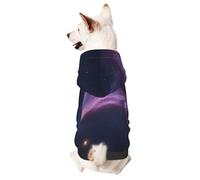 Cosmic Starry Sky Adorable Pet Hoodie - Soft Polyester Dog Hoodie For Small Dogs, Cute Hooded Pet Clothing