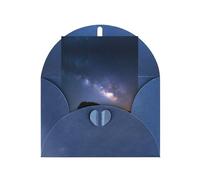 Cosmic Starry Sky Elegant Greeting Card On Premium Pearl Paper - Perfect For Christmas, Birthday, Wedding & Valentine’s Day - Blank Inside For Personal Message