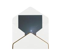 Cosmic Starry Sky Elegant Greeting Card - Premium Pearl Paper Foldable Card With Gold Trim, Blank Inside For Personal Message - Perfect For Christmas, Birthday, Wedding & Valentine’s Day