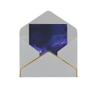Cosmic Starry Sky Elegant Greeting Card - Premium Pearl Paper Foldable Card With Gold Trim, Blank Inside For Personal Message - Perfect For Christmas, Birthday, Wedding & Valentine’s Day
