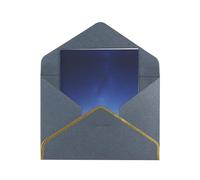 Cosmic Starry Sky Elegant Greeting Card - Premium Pearl Paper Foldable Card With Gold Trim, Blank Inside For Personal Message - Perfect For Christmas, Birthday, Wedding & Valentine’s Day