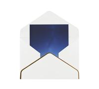 Cosmic Starry Sky Elegant Greeting Card - Premium Pearl Paper Foldable Card With Gold Trim, Blank Inside For Personal Message - Perfect For Christmas, Birthday, Wedding & Valentine’s Day