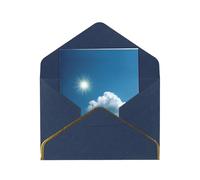 Cosmic Starry Sky Elegant Greeting Card - Premium Pearl Paper Foldable Card With Gold Trim, Blank Inside For Personal Message - Perfect For Christmas, Birthday, Wedding & Valentine’s Day