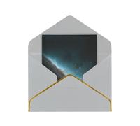 Cosmic Starry Sky Elegant Greeting Card - Premium Pearl Paper Foldable Card With Gold Trim, Blank Inside For Personal Message - Perfect For Christmas, Birthday, Wedding & Valentine’s Day