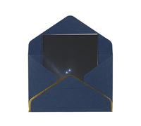 Cosmic Starry Sky Elegant Greeting Card - Premium Pearl Paper Foldable Card With Gold Trim, Blank Inside For Personal Message - Perfect For Christmas, Birthday, Wedding & Valentine’s Day