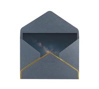 Cosmic Starry Sky Elegant Greeting Card - Premium Pearl Paper Holiday & Birthday Card With Gold Trim - Blank Inside For Personal Message