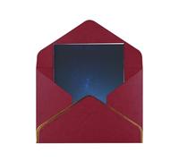 Cosmic Starry Sky Elegant Greeting Card - Premium Pearlescent Paper Folding Card With Gold Trim, Ideal For Holiday Greetings, Birthdays, Weddings, And Valentine'S Day