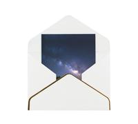 Cosmic Starry Sky Elegant Greeting Card - Premium Pearlescent Paper Folding Card With Gold Trim, Ideal For Holiday Greetings, Birthdays, Weddings, And Valentine'S Day