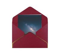 Cosmic Starry Sky Elegant Greeting Card - Premium Pearlescent Paper Folding Card With Gold Trim, Ideal For Holiday Greetings, Birthdays, Weddings, And Valentine'S Day