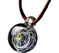 Cosmic Starry Sky Glass Ball - Dreamy Pendant, Celestial Decor, Suitable as (Pendant - Gold Thread Single Bead)