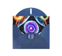 Cosmic Stars Elegant Pearl Paper Holiday Greeting Card For Christmas, Blessing Cardï¼ŒBirthday, Valentine'S Day
