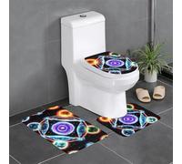 Cosmic Stars Printing Anti-Slip Bathroom Rugs Set | It is made of soft absorbent flannel with a non-slip backing,it suitable for use in the shower area, beside the bathtub,