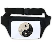 Cosmic Stars Yin and Yang Sun and Moon Waist Bag Fanny Pack White