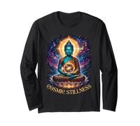 Cosmic Stillness Buddha Meditation Spiritual Art Design Long Sleeve T-Shirt