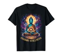 Cosmic Stillness Buddha Meditation Spiritual Art Design T-Shirt