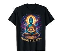 Cosmic Stillness Buddha Meditation Spiritual Art Design Value Graphic T-Shirt, Men, Black, L