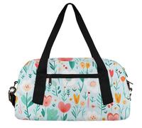 Cosmic Sun Print Kids Bag for Boys and Girls, Small Gym Sports Bag for Night Trip, Weekend, Literary Little Broken Flower, 18.5"L x 9.4"W x 7.8"H