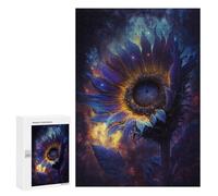 Cosmic Sunflower Bloom-6 - Decorative Jigsaw for Grown-Ups, 300 PCS, New Year Decoration; for Couples, Friends And Family