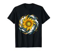 Cosmic Sunflower Storm Ocean Waves Nature T-Shirt