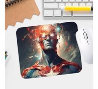 Cosmic Superhero Surreal Design Mouse Pad - Premium-Textured, Waterproof, Washable - Non-Slip Gaming and Office Desk Mat