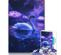 Cosmic Swan 1000 Piece Jigsaw Puzzles for Adults,Challenging Game And Family Play Wall Decoration Unique Birthday And Xmas Gifts 38x26cm