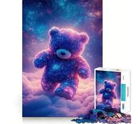 Cosmic Teddy Bear in The Clouds Jigsaws 1000 Pieces for Teenagers Brain Exercise, Cozy Fun, Real Challenge, (38x52cm)