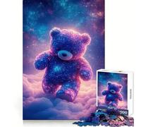 Cosmic Teddy Bear in The Clouds Jigsaws 1000 Pieces for Teenagers Brain Exercise, Cozy Fun, Real Challenge, (38x52cm)