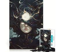 Cosmic Third Eye, Mystical Woman 1000 Pieces Jigsaw Puzzles for Teenagers Recall Boost, Clean Cut, Real Challenge, Table Accent (38x26cm)