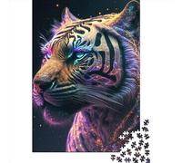 Cosmic Tiger Jigsaw Puzzle Adult 1000 Pieces Classic Puzzle Wooden Jigsaw Puzzle Wall Art Unique Toys 1000pcs (75x50cm)