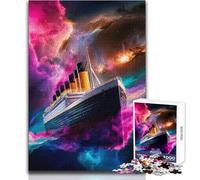 Cosmic Titanic Jigsaw Puzzles 1000 Pieces Cognitive Development Fun Game Special Thoughtful Celebration Present Size 38x26cm
