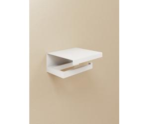 Cosmic Toilet Roll Holder, White Matt, Wall-Mounted, 13 Cm. Collection The Grid