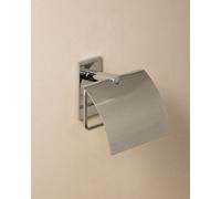Cosmic Toilet Roll Holder With Cover, Self-Adhesive, Chrome, Stick Collection
