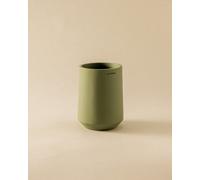 COSMIC Saona Toothbrush Holder for Countertop with Elegant Design Made of Resin. Toothbrush Cup. Round Basin Container in Olive Color