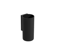 COSMIC Toothbrush holder Black Matte Installation with Screws Measures 6.2 x 6.8 x 12 cm