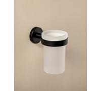 Cosmic Toothbrush Holder Tumbler, Matt Black, Wall-Mounted, Anti-Corrosion, Start Collection